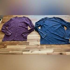 Original Use men’s size S long sleeve pocket tops -‎ navy and burgundy